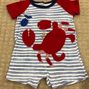 Mud Pie Crab Romper 9-12M